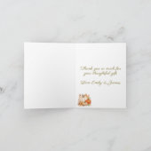 Waterverf Little Pumpkin Baby shower Bedankkaart (Binnen)