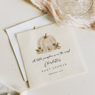 Waterverf Little Pumpkin Baby shower Papier Servet