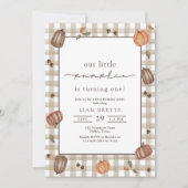 Waterverf Little Pumpkin eerste verjaardag Kaart (Voorkant)