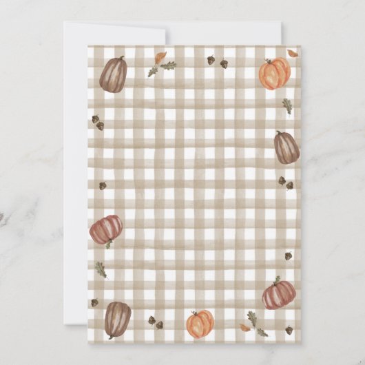 Waterverf Little Pumpkin eerste verjaardag Kaart (Achterkant)