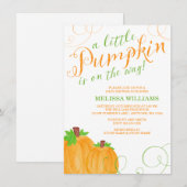 Waterverf Little Pumpkin Herfst Baby shower Kaart (Voorkant / Achterkant)