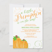 Waterverf Little Pumpkin Herfst Baby shower Kaart (Voorkant)