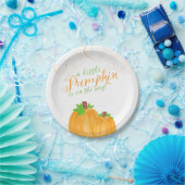 Waterverf Little Pumpkin Herfst Baby shower Papieren Bordje (Feest)
