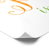 Waterverf Little Pumpkin Herfst Baby shower Poster (Hoek)