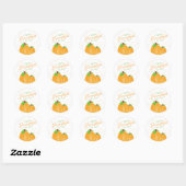 Waterverf Little Pumpkin Herfst Baby shower Ronde Sticker (Vel)