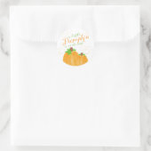 Waterverf Little Pumpkin Herfst Baby shower Ronde Sticker (Tas)