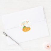 Waterverf Little Pumpkin Herfst Baby shower Ronde Sticker (Envelop)