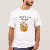 Waterverf Little Pumpkin Herfst Baby shower T-shirt (Voorkant)