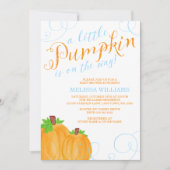 Waterverf Little Pumpkin Herfst Boy Baby shower Kaart (Voorkant)