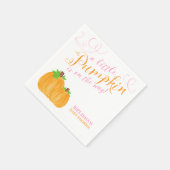 Waterverf Little Pumpkin Herfst Girl Baby shower Servet (Hoek)