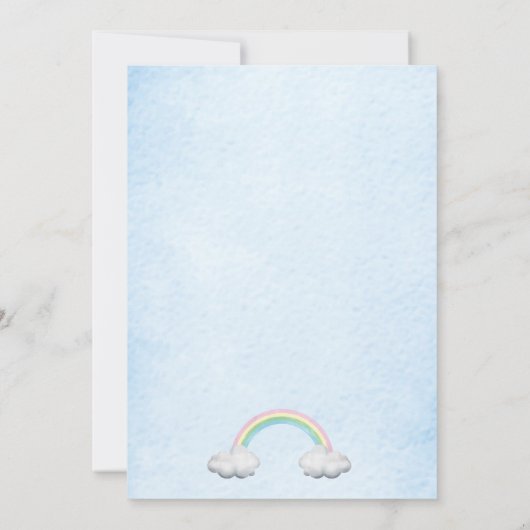 Waterverf Little Ray of Sunshine Sky Baby shower Kaart (Achterkant)