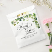 Waterverf Little Shamrock Script Baby shower Bedankzakje (Gezegeld)