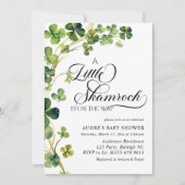 Waterverf Little Shamrock Script Baby shower Kaart (Voorkant)