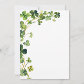 Waterverf Little Shamrock Script Baby shower Kaart (Achterkant)