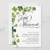 Waterverf Little Shamrock Script Baby shower Kaart (Voorkant)