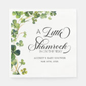 Waterverf Little Shamrock Script Baby shower Servet (Voorkant)