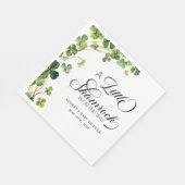 Waterverf Little Shamrock Script Baby shower Servet (Hoek)