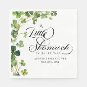 Waterverf Little Shamrock Script Baby shower Servet (Voorkant)