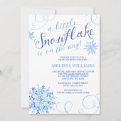 Waterverf Little Snowflake Boy Winter Baby shower Kaart (Voorkant)