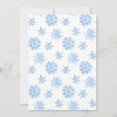 Waterverf Little Snowflake Boy Winter Baby shower Kaart (Achterkant)