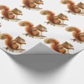 Waterverf Little Squirrel Animal Natuur Art Cadeaupapier (Hoek)