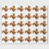 Waterverf Little Squirrel Animal Natuur Art Cadeaupapier (Vlak)