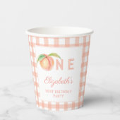 Waterverf Little Sweet Peach is een eerste verjaar Papieren Bekers (Voorkant)