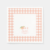 Waterverf Little Sweet Peach is een eerste verjaar Servet (Voorkant)