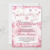Waterverf Little Sweetheart Valentijn Baby shower Kaart (Voorkant)