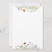 Waterverf Little Wildflower Wedding Kaart (Achterkant)