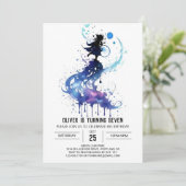 Waterverf Little Wizard Verjaardag Kaart (Staand voorkant)