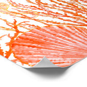 Waterverf Living Coral Beach Bruiloft Welkom Poster (Hoek)