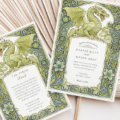 Waterverf Ljubljana Slovenië Dragon Wedding Kaart