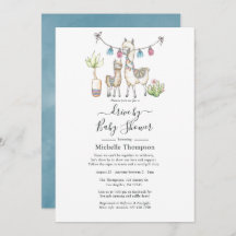 Waterverf Llama-aangedreven door Baby shower