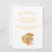 Waterverf Llama Alpaca - Verjaardagsuitnodiging Ka Kaart (Achterkant)