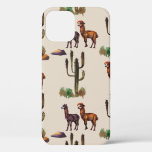 Waterverf llama alpaca wild naadloos patroon Case-Mate iPhone case
