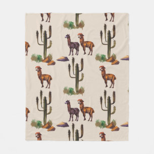 Waterverf llama alpaca wild naadloos patroon fleece deken