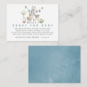 Waterverf Llama - Baby shower Boekaanvraag Informatiekaartje (Voorkant / Achterkant)