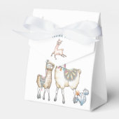 Waterverf Llama, Baby shower met thema Bedankdoosjes (Voorkant Zijde)