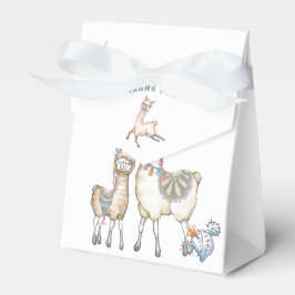 Waterverf Llama, Baby shower met thema Bedankdoosjes