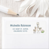 Waterverf Llama, Baby shower met thema Etiket (Insitu)