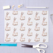Waterverf Llama, Baby shower met thema Tissuepapier (Craft)