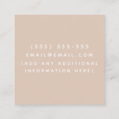 Waterverf Llama Babysitting Service Elegant Kind Vierkante Visitekaartje (Achterkant)