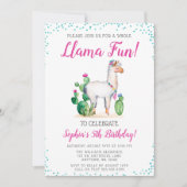 Waterverf Llama Birthday Kaart (Voorkant)