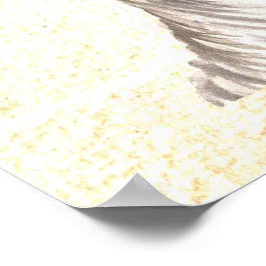 Waterverf Llama blaasbaar getextureerd Poster (Hoek)