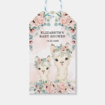 Waterverf Llama Blush Bloemenmeisje Baby shower