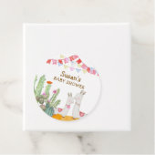 Waterverf Llama Desert Cactus Fiesta Baby shower Bedankjes Labels (In situ)
