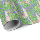 Waterverf Llama en Catus Pattern Cadeaupapier (Rol Hoek)