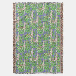 Waterverf Llama en Catus Pattern Deken