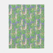 Waterverf Llama en Catus Pattern Fleece Deken (Voorkant)